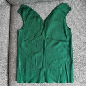 Jcrew green v neck top